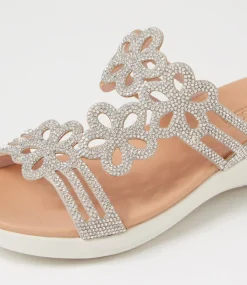Women SUPERSOFT Comfort|Sandals-Marval Silver Leather Sandals