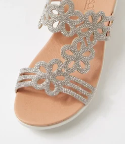 Women SUPERSOFT Comfort|Sandals-Marval Silver Leather Sandals