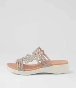 Women SUPERSOFT Comfort|Sandals-Marval Silver Leather Sandals