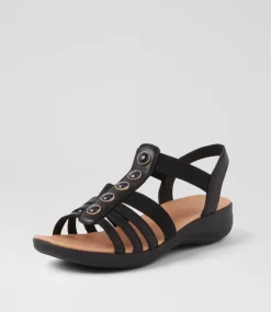 Women SUPERSOFT Comfort|Sandals-Mason Black Leather Sandals