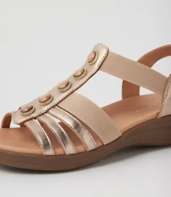 Women SUPERSOFT Comfort|Sandals-Mason Champagne Leather Sandals