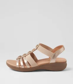 Women SUPERSOFT Comfort|Sandals-Mason Champagne Leather Sandals