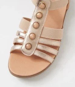 Women SUPERSOFT Comfort|Sandals-Mason Champagne Leather Sandals