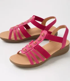 Women SUPERSOFT Comfort|Sandals-Mason Dark Fuchsia Gum Leather Sandals