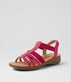 Women SUPERSOFT Comfort|Sandals-Mason Dark Fuchsia Gum Leather Sandals