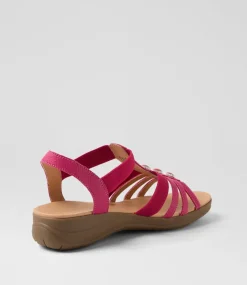 Women SUPERSOFT Comfort|Sandals-Mason Dark Fuchsia Gum Leather Sandals