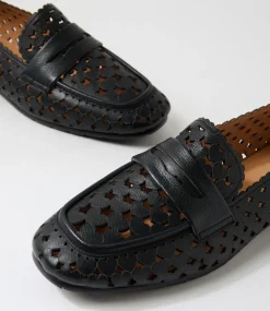 Women TOP END Loafers|Flats-Mavi Black Leather Loafers