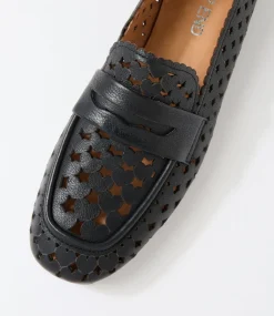 Women TOP END Loafers|Flats-Mavi Black Leather Loafers