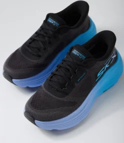 Women SKECHERS Sneakers-Max Cushioning Endeavour Black Blue Fabric Sneakers