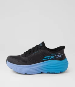 Women SKECHERS Sneakers-Max Cushioning Endeavour Black Blue Fabric Sneakers