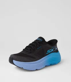 Women SKECHERS Sneakers-Max Cushioning Endeavour Black Blue Fabric Sneakers