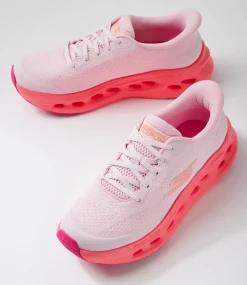 Women SKECHERS Sneakers-Max Cushioning Glide Step Light Pink Fabric Sneakers
