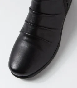Women SUPERSOFT Boots|Comfort-Maxie Black Leather Ankle Boots