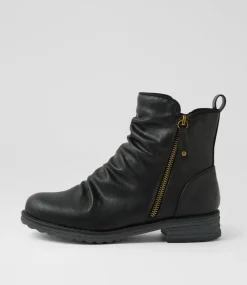 Women I LOVE BILLY Boots-Mayip Black Ankle Boots