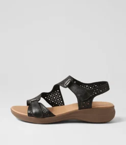 Women SUPERSOFT Comfort|Sandals-Maz2 Black Leather Sandals