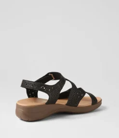 Women SUPERSOFT Comfort|Sandals-Maz2 Black Leather Sandals