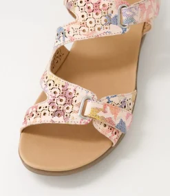Women SUPERSOFT Comfort|Sandals-Maz2 Pastel Floral Gum Leather Sandals