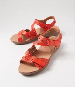 Women SUPERSOFT Comfort|Sandals-Maz2 Pumpkin Gum Leather Sandals