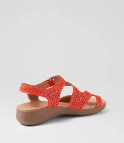 Women SUPERSOFT Comfort|Sandals-Maz2 Pumpkin Gum Leather Sandals