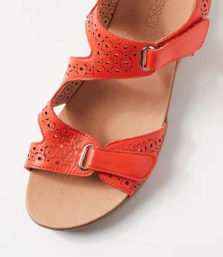 Women SUPERSOFT Comfort|Sandals-Maz2 Pumpkin Gum Leather Sandals