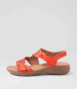 Women SUPERSOFT Comfort|Sandals-Maz2 Pumpkin Gum Leather Sandals