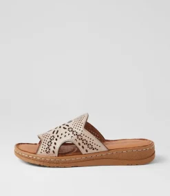 Women COLORADO Comfort|Slides-Melbas Light Pink Leather Slides
