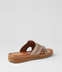 Women COLORADO Comfort|Slides-Melbas Light Pink Leather Slides
