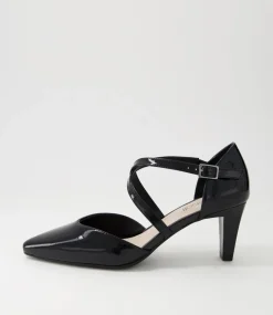 Women SUPERSOFT Comfort|Heels-Melborns2 Black Patent Leather Heels