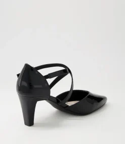 Women SUPERSOFT Comfort|Heels-Melborns2 Black Patent Leather Heels
