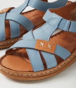 Women COLORADO Comfort|Flats-Melody Sky Leather Sandals