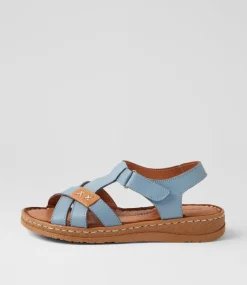 Women COLORADO Comfort|Flats-Melody Sky Leather Sandals