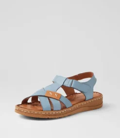 Women COLORADO Comfort|Flats-Melody Sky Leather Sandals