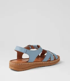 Women COLORADO Comfort|Flats-Melody Sky Leather Sandals