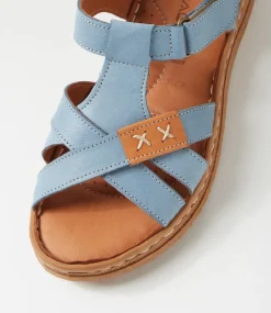 Women COLORADO Comfort|Flats-Melody Sky Leather Sandals