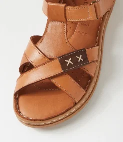 Women COLORADO Comfort|Flats-Melody Tan Leather Sandals