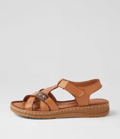 Women COLORADO Comfort|Flats-Melody Tan Leather Sandals