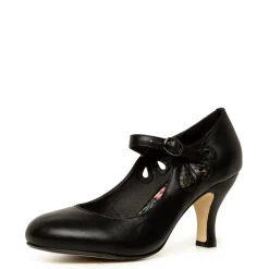 Women I LOVE BILLY Mary Janes|Heels-MENDY BLACK SMOOTH