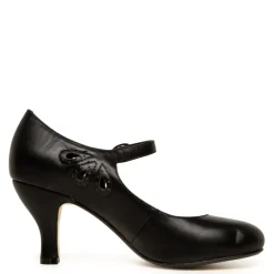 Women I LOVE BILLY Mary Janes|Heels-MENDY BLACK SMOOTH