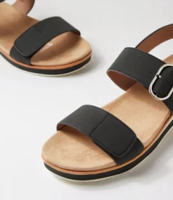 Women I LOVE BILLY Flats|Sandals-Merella Black Sandals