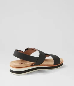 Women I LOVE BILLY Flats|Sandals-Merella Black Sandals
