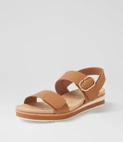 Women I LOVE BILLY Flats|Sandals-Merella Tan Nubuck Pu Sandals