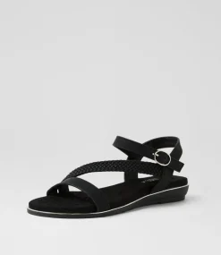 Women I LOVE BILLY Flats|Sandals-Merleo Black Sandals