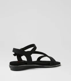 Women I LOVE BILLY Flats|Sandals-Merleo Black Sandals