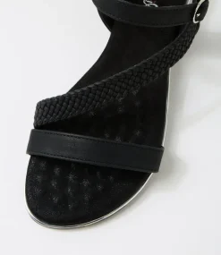 Women I LOVE BILLY Flats|Sandals-Merleo Black Sandals