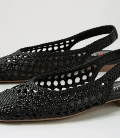 Women I LOVE BILLY Flats-Merson Black Weave Flat Shoes
