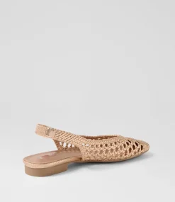 Women I LOVE BILLY Flats-Merson Rose Gold Weave Flat Shoes