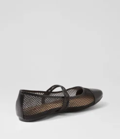 Women I LOVE BILLY Flats-Meshette Black Mesh Flat Shoes