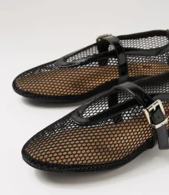 Women I LOVE BILLY Flats-Meshine Black Patent Pu Mesh Flat Shoes