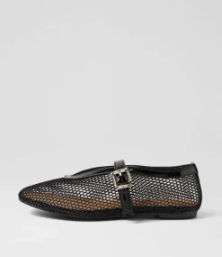 Women I LOVE BILLY Flats-Meshine Black Patent Pu Mesh Flat Shoes