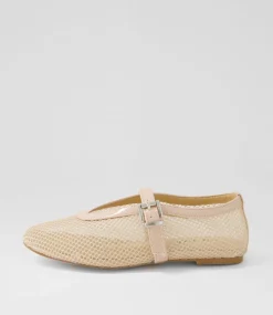 Women I LOVE BILLY Flats-Meshine Nude Patent Pu Mesh Flat Shoes